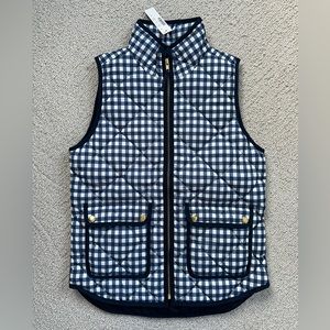J. Crew quilted check vest